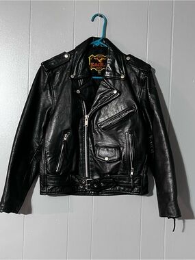 Black Leather Motorcycle Jacket - Women’s Classic Biker Style